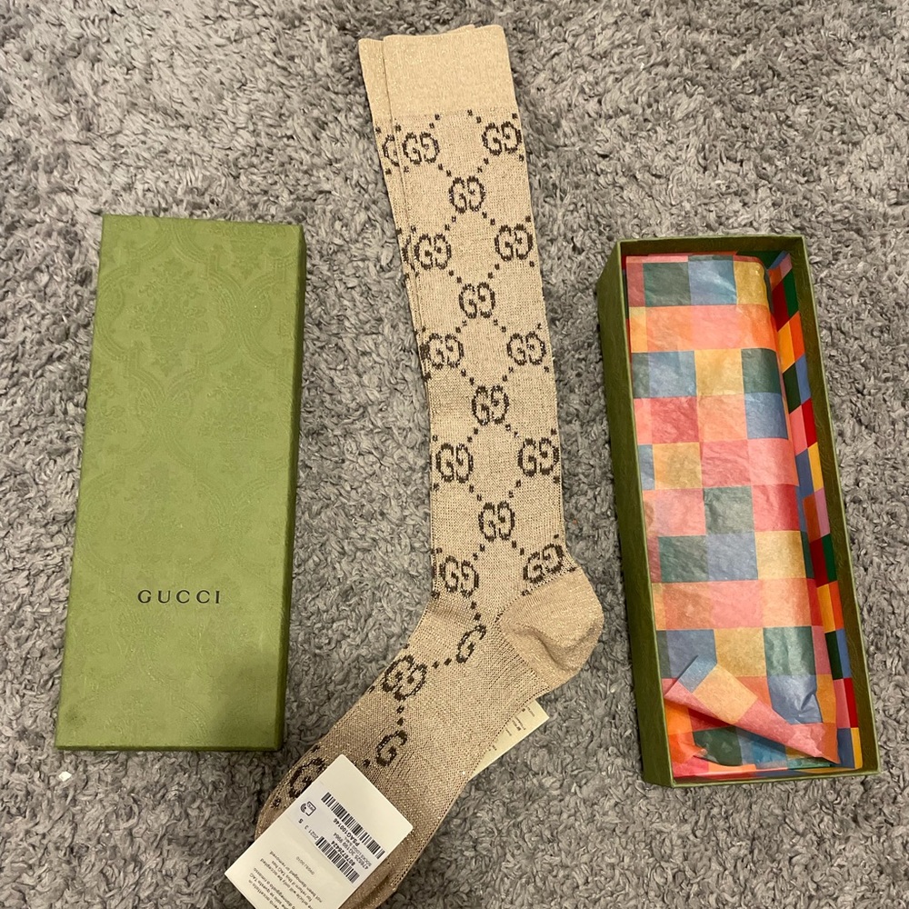 GG Lamé GUCCI Socks💚♥️ Size:Small